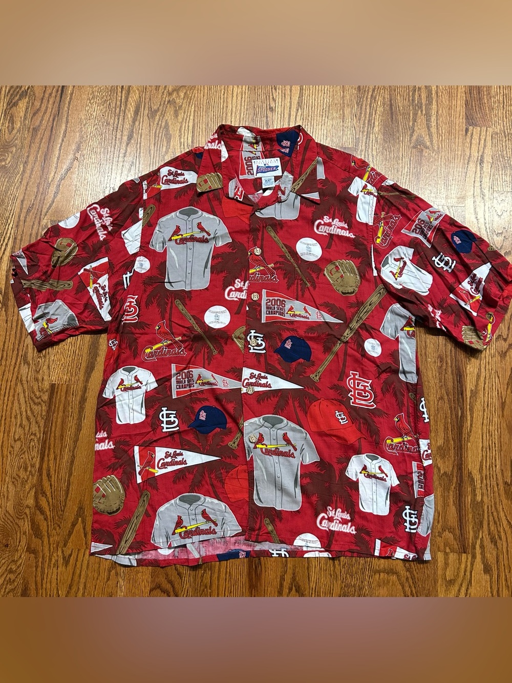 Reyn Spooner St. Louis Cardinals Shirt Mens 2XL Baseball Hawaiian World Series